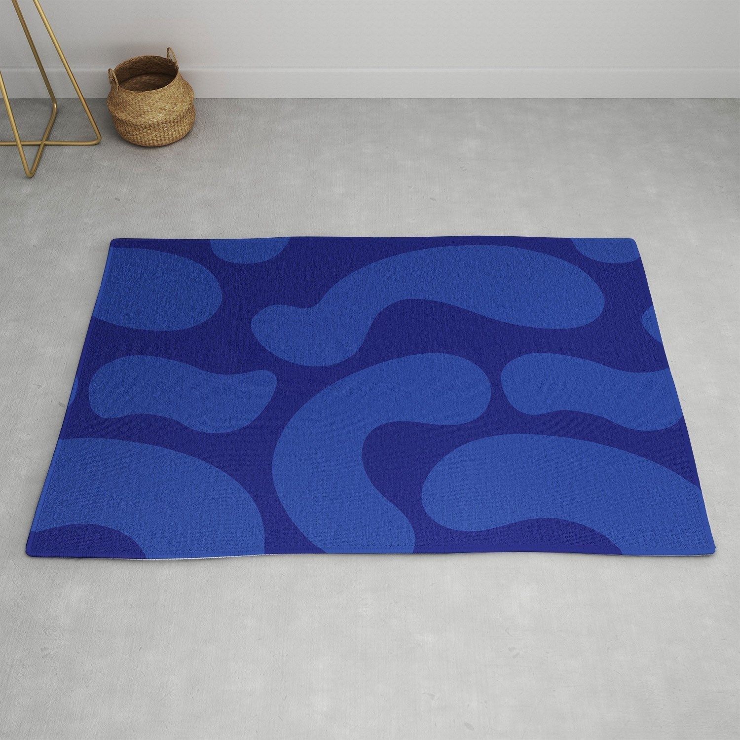 Camilla Foss Blue Pebble Area Rug