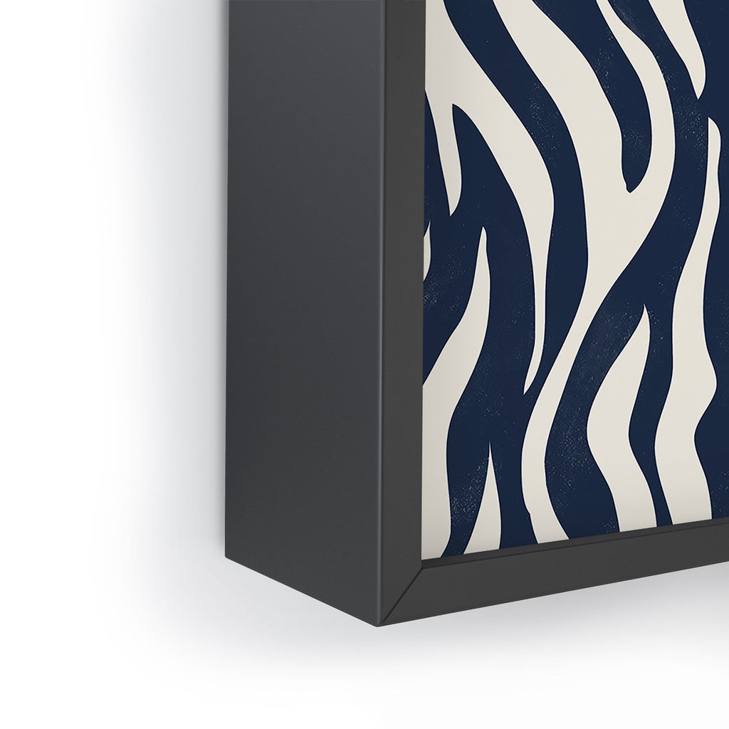 Avenie BR Navy Tiger Stripes Framed Mini Art Print