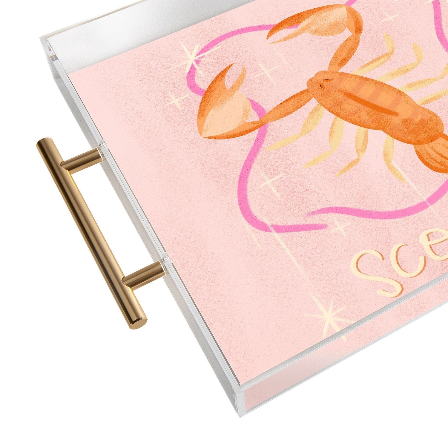 Little Om Zodiac Sign Scorpio Acrylic Tray