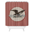 DENY Designs Gingham Eagle Shower Curtain