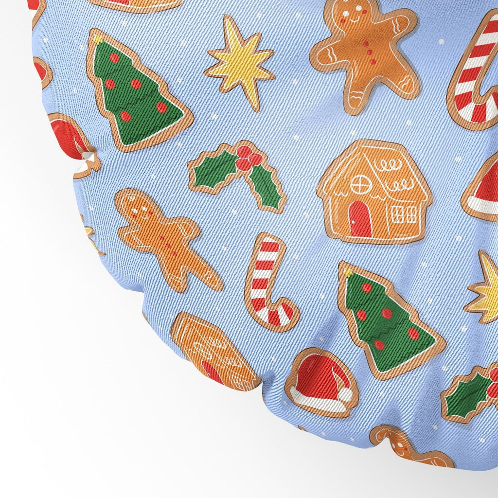 Love_Ryming Christmas Cookies Floor Pillow Round