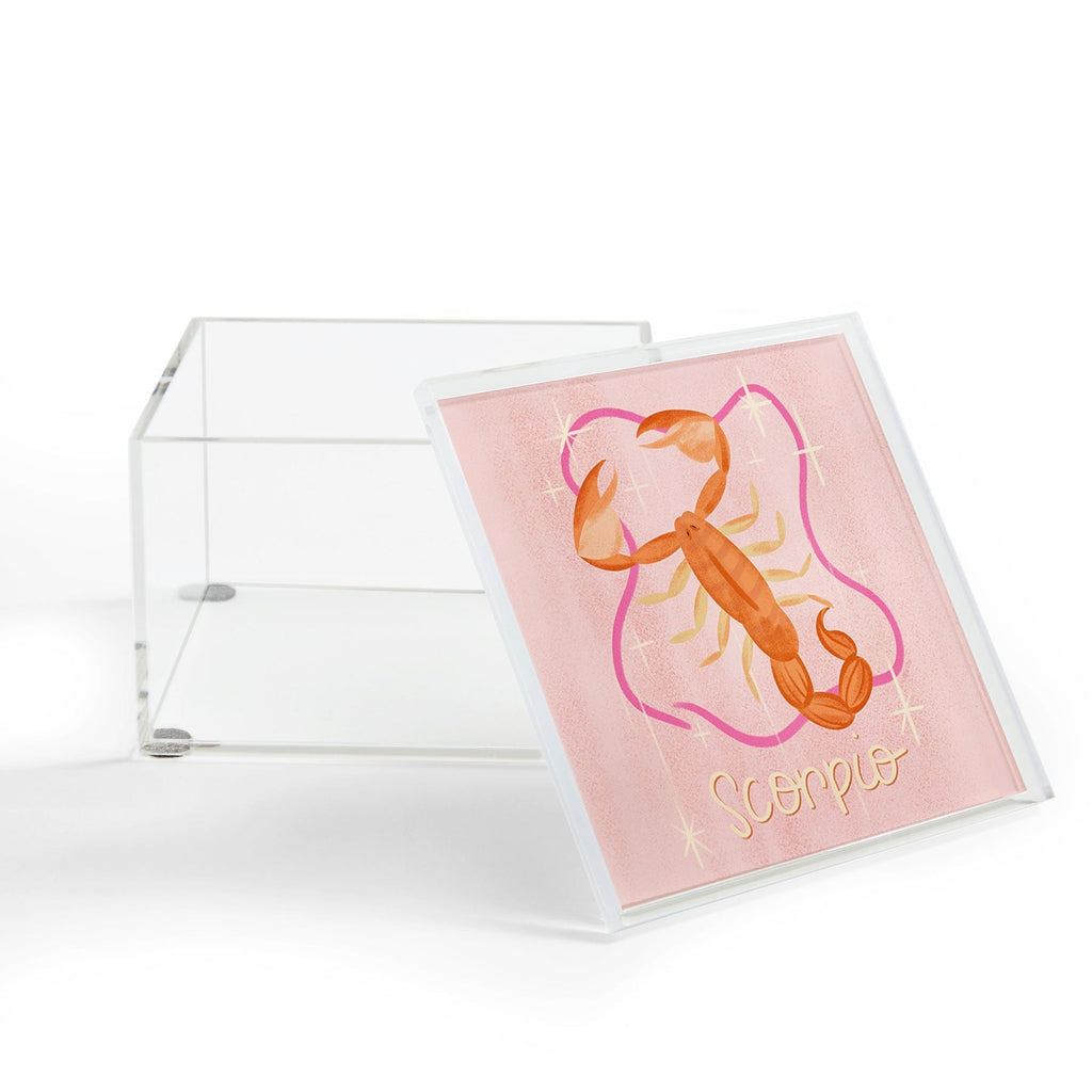 Little Om Zodiac Sign Scorpio Acrylic Box