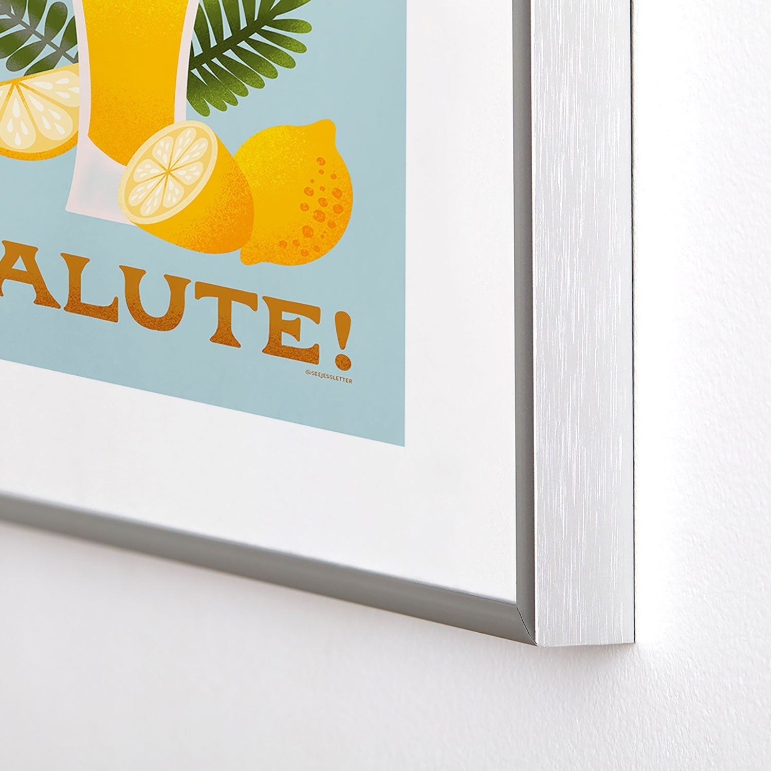 Jessica Molina Limoncello Cocktail Metal Framed Art Print