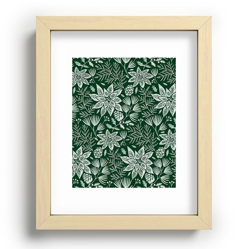 Pimlada Phuapradit Christmas Poinsettia Recessed Framing Rectangle