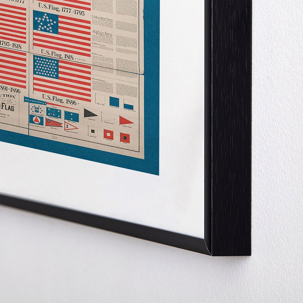 DENY Designs Goff s Evolution of the American Flag Metal Framed Art Print