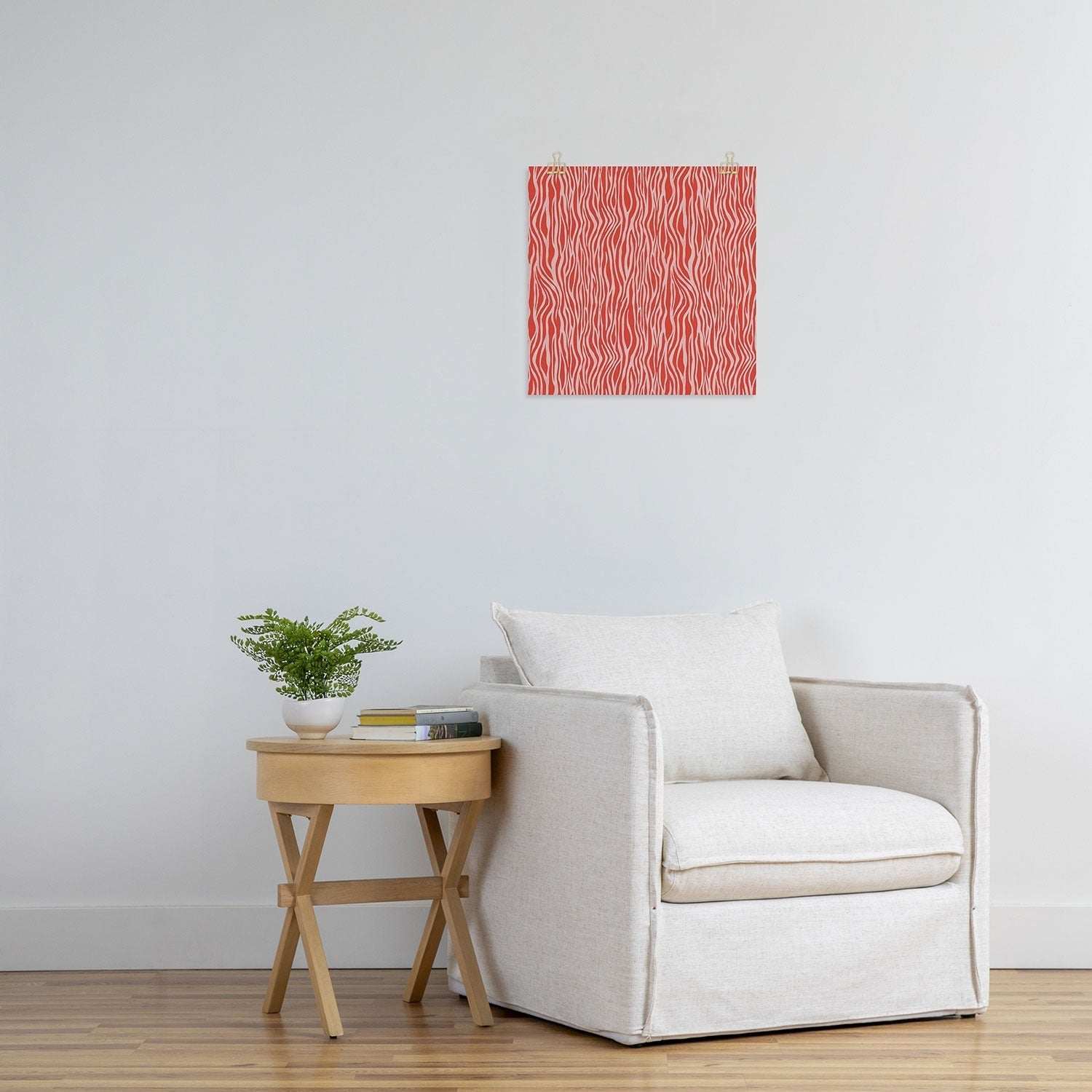 Avenie BR Red Zebra Stripe Art Print