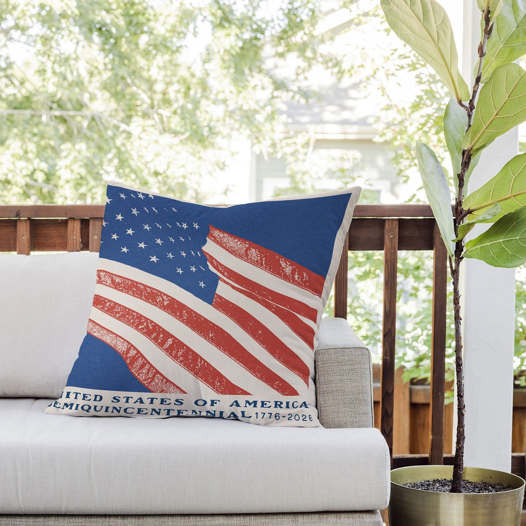 DENY Designs Stars n Stripes Semiquincentennial Outdoor Throw Pillow