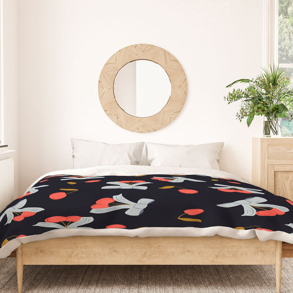 Jennifer Labre Cherries and Bows Duvet Cover