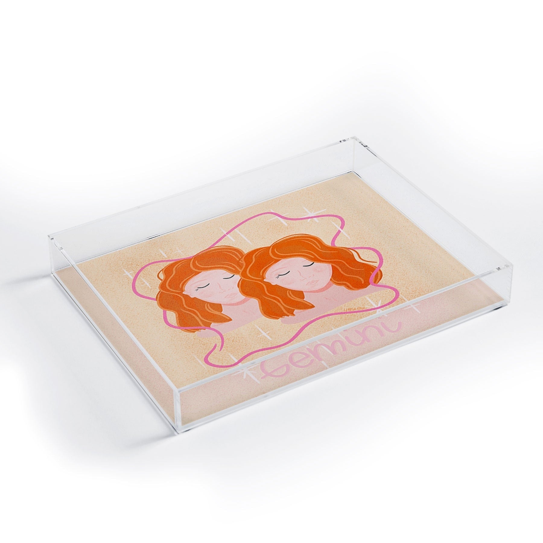 Little Om Zodiac Signs Gemini Acrylic Tray