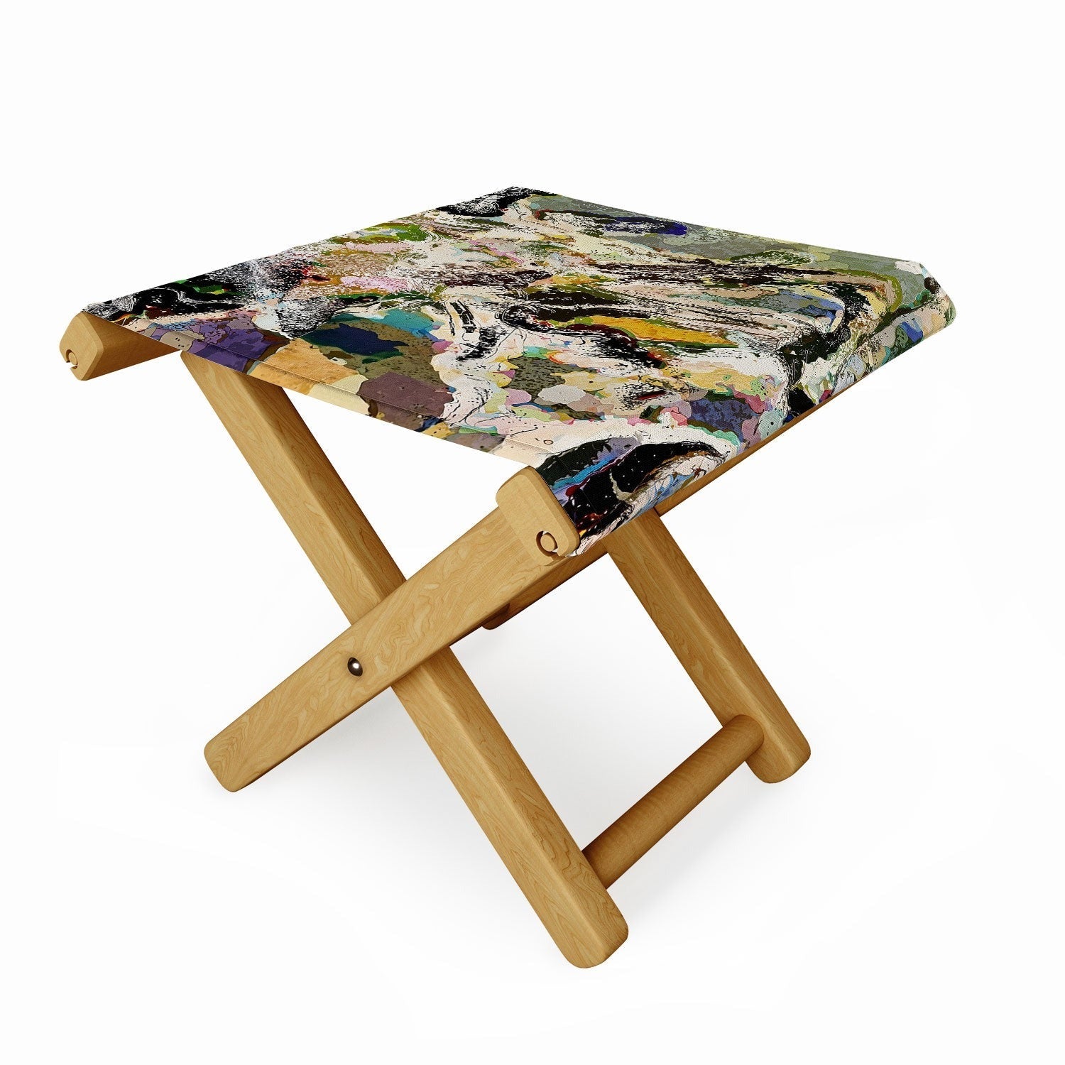 83 Oranges Echoes Beneath the Surface Folding Stool
