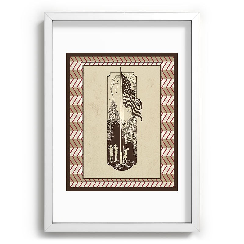 DENY Designs Flag Raisers Striped Square Recessed Framing Rectangle