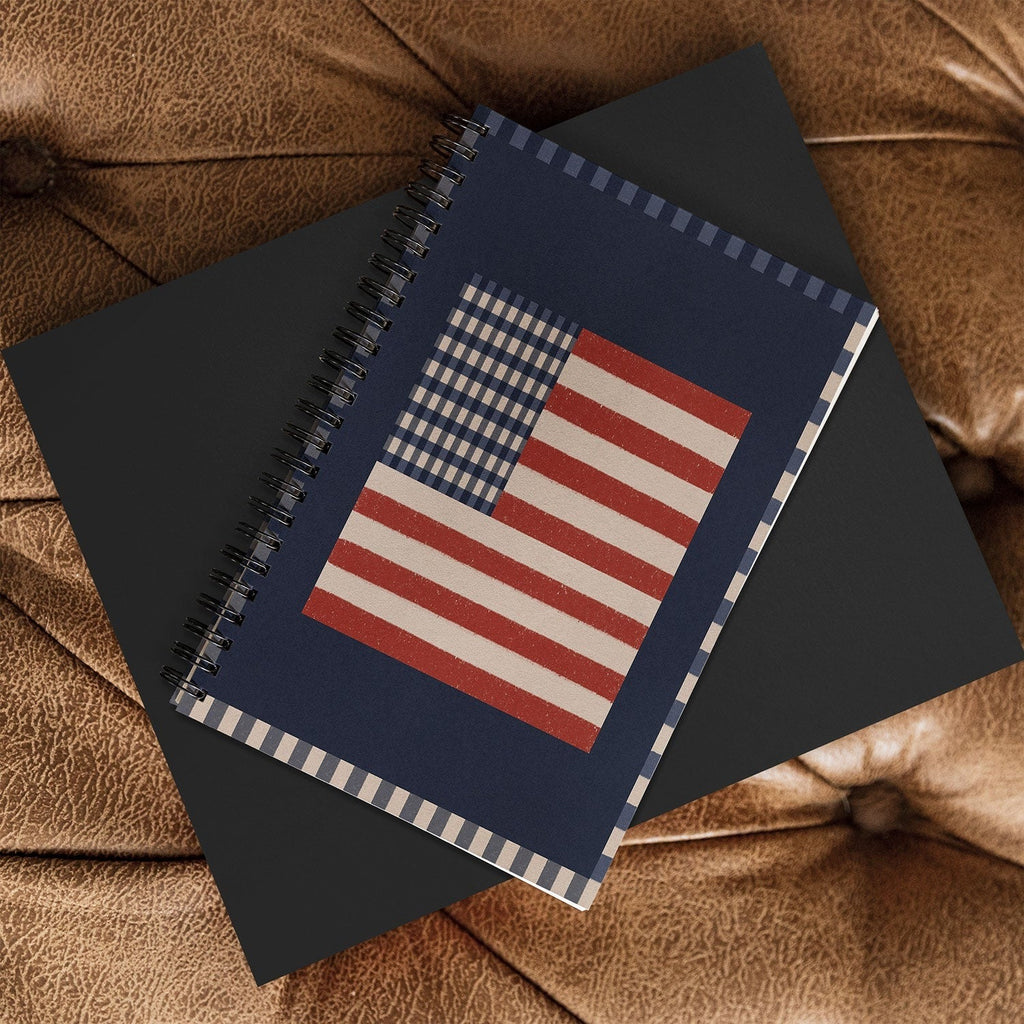 DENY Designs Gingham Flag Spiral Notebook