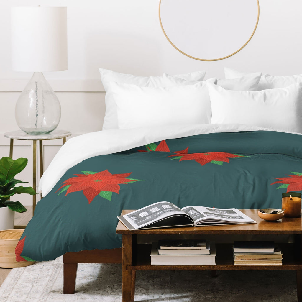 Design by Spark Poinsettia Florals Duvet Cover