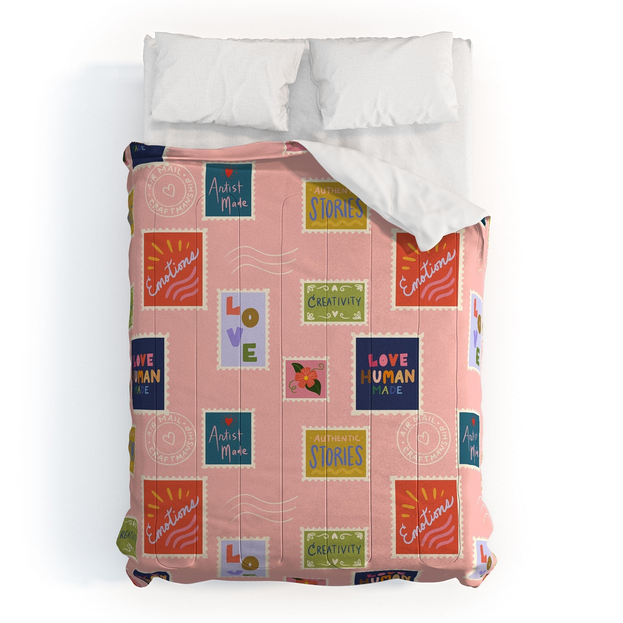 Design by Spark Love Human Made Stamps Comforter