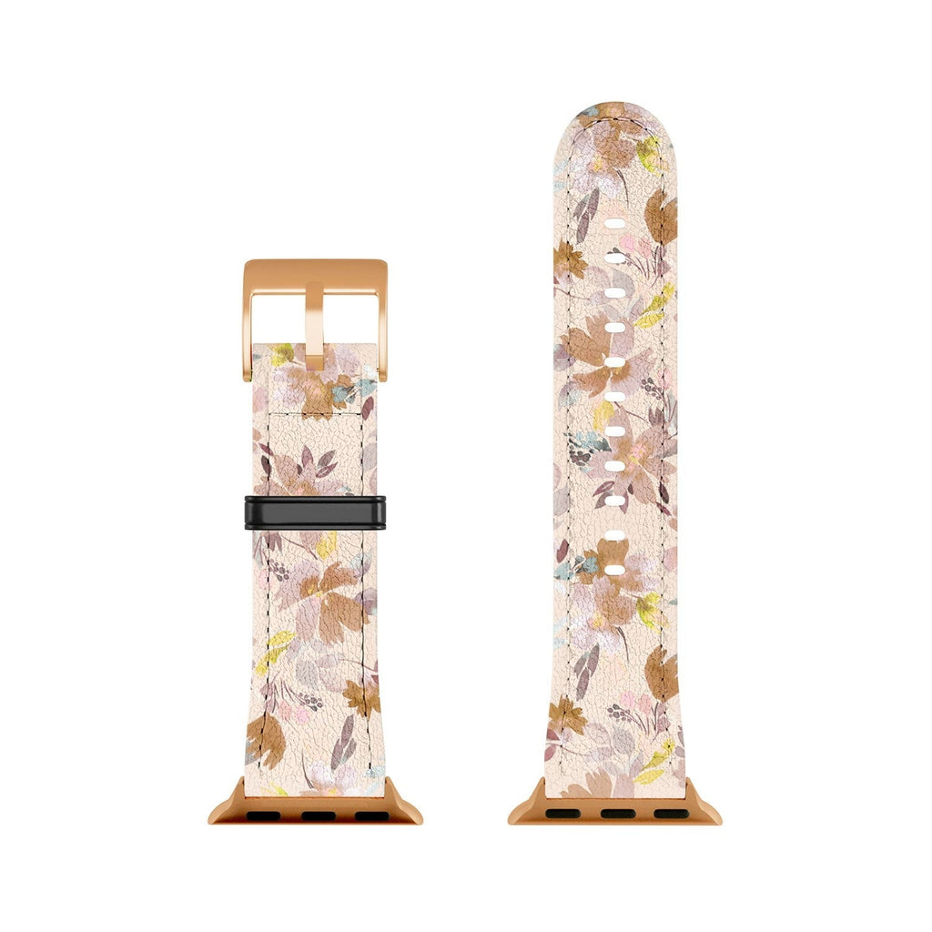 Ninola Design Botanic Retreat Floral Oleander Whimsical Soft Pink Apple Watch Band