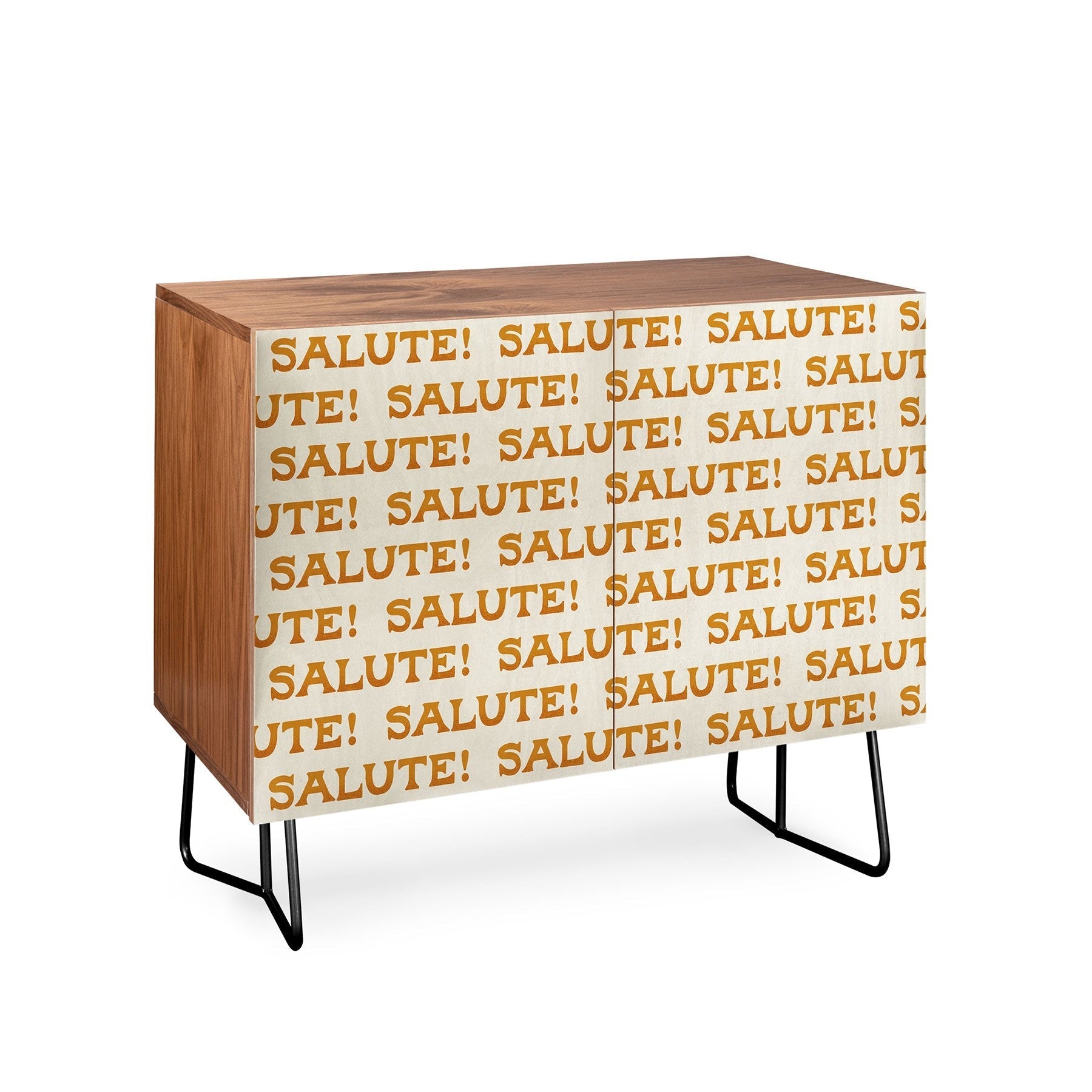 Jessica Molina Salute Gold Pattern on Cream Credenza
