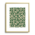 Avenie BR Cheetah Print In Green Metal Framed Art Print