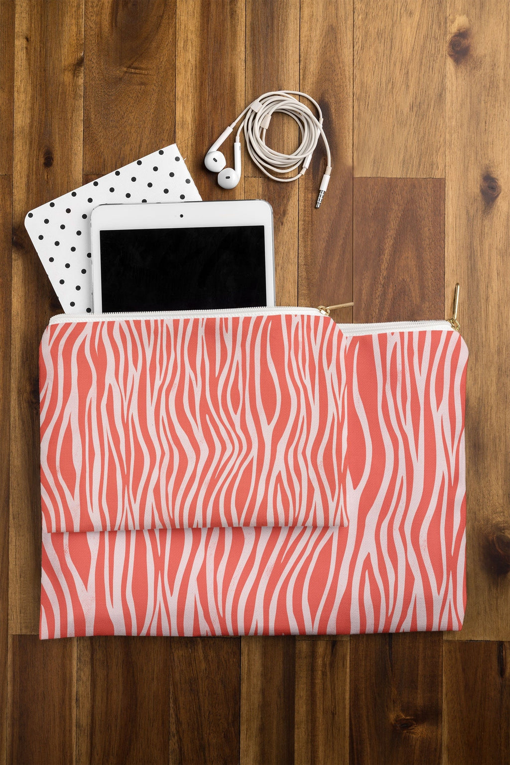 Avenie BR Red Zebra Stripe Pouch