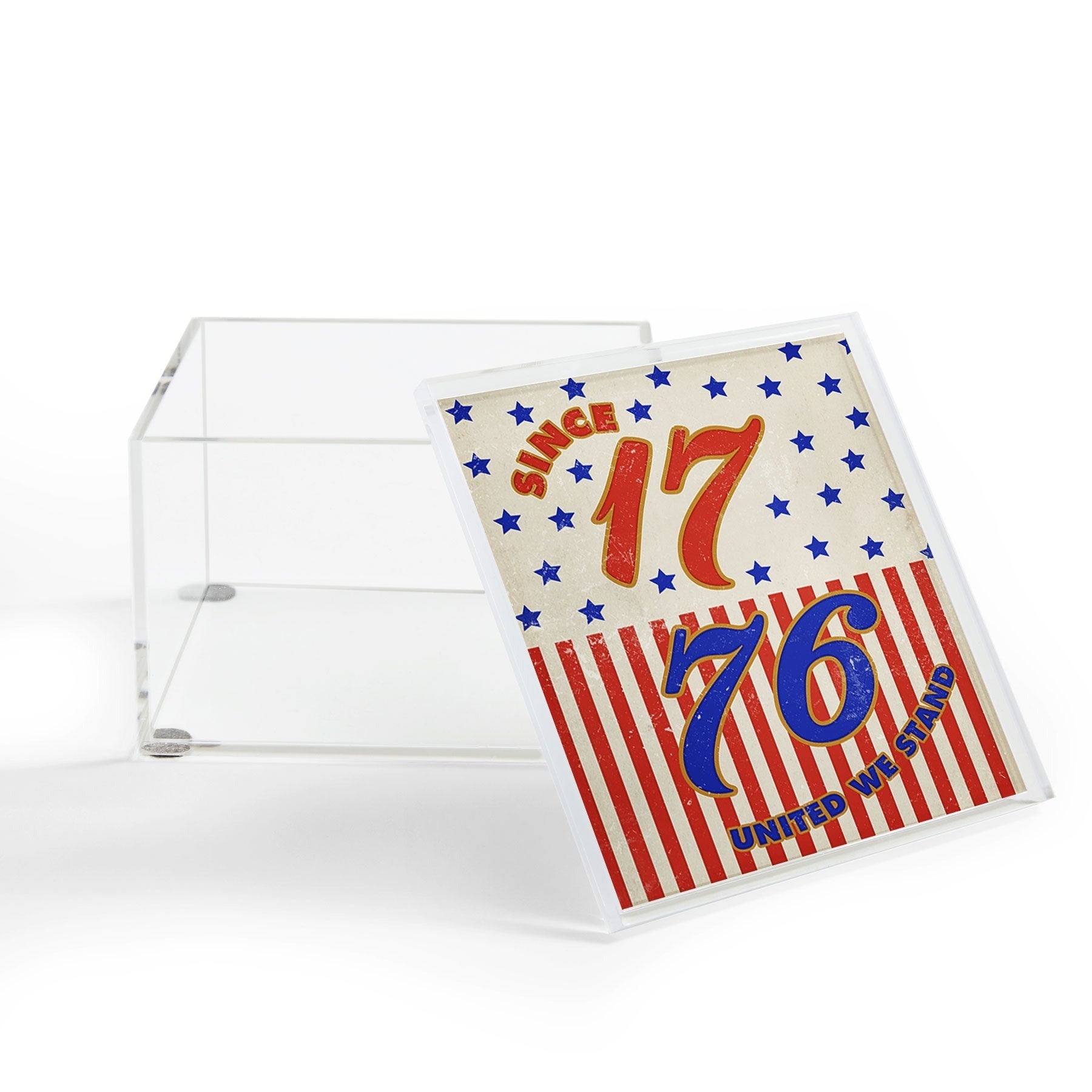 DENY Designs 1776 Stars Acrylic Box
