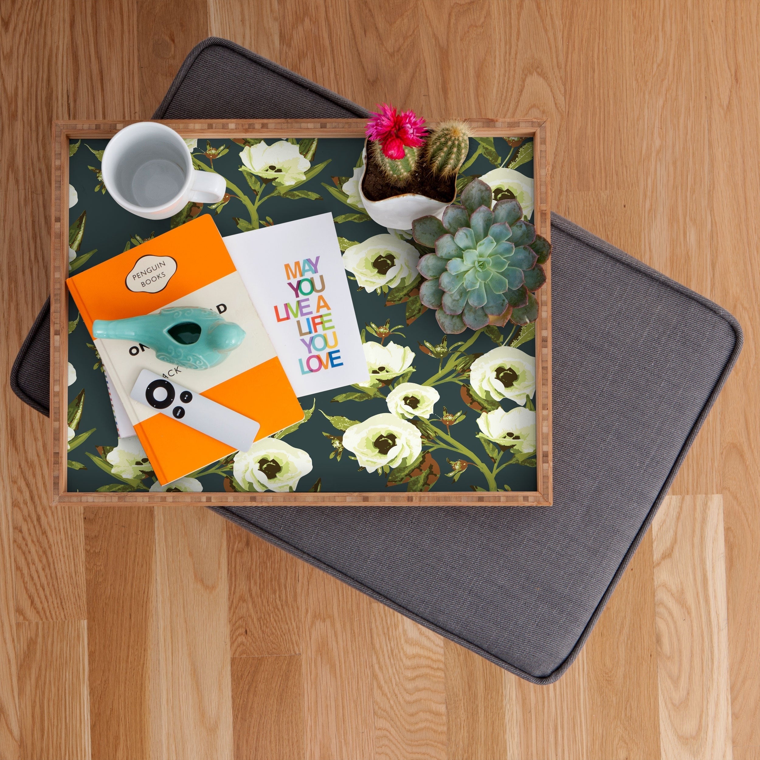 ThirtyOne Illustrations Circa in Olive Rectangular Tray