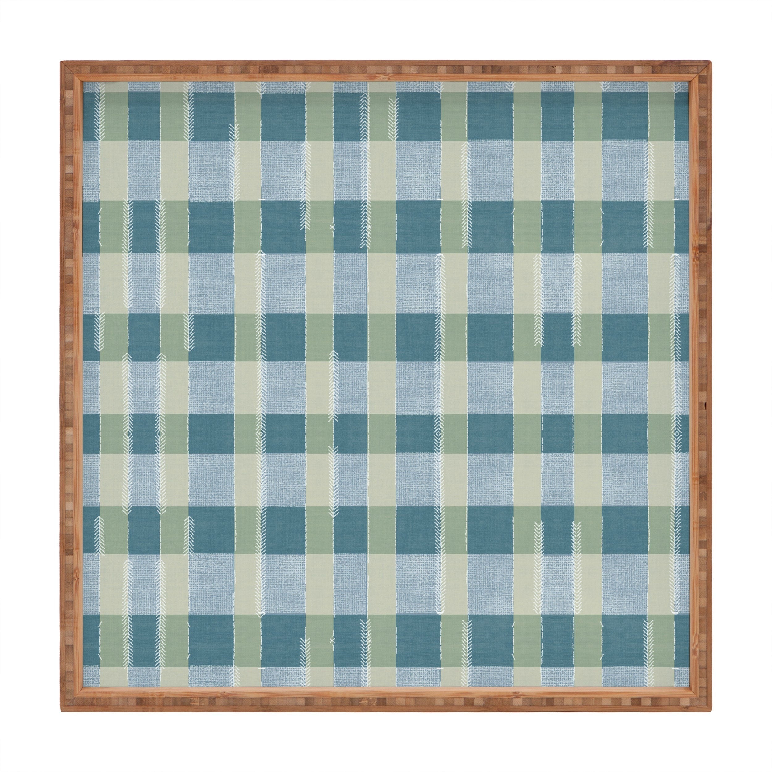 Marta Barragan Camarasa Country Style Checks Square Tray