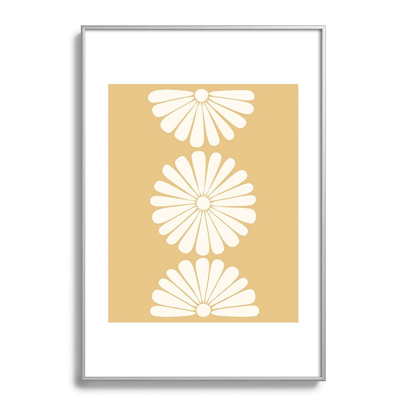 Colour Poems Retro Daisy XXIV Metal Framed Art Print