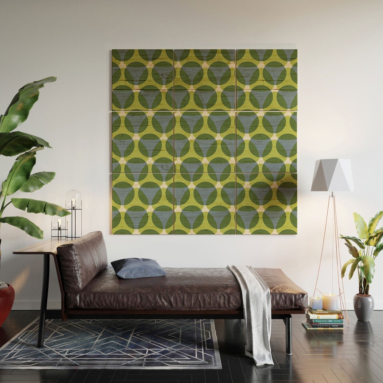 Marta Barragan Camarasa Stylish Retro Circle Wood Wall Mural