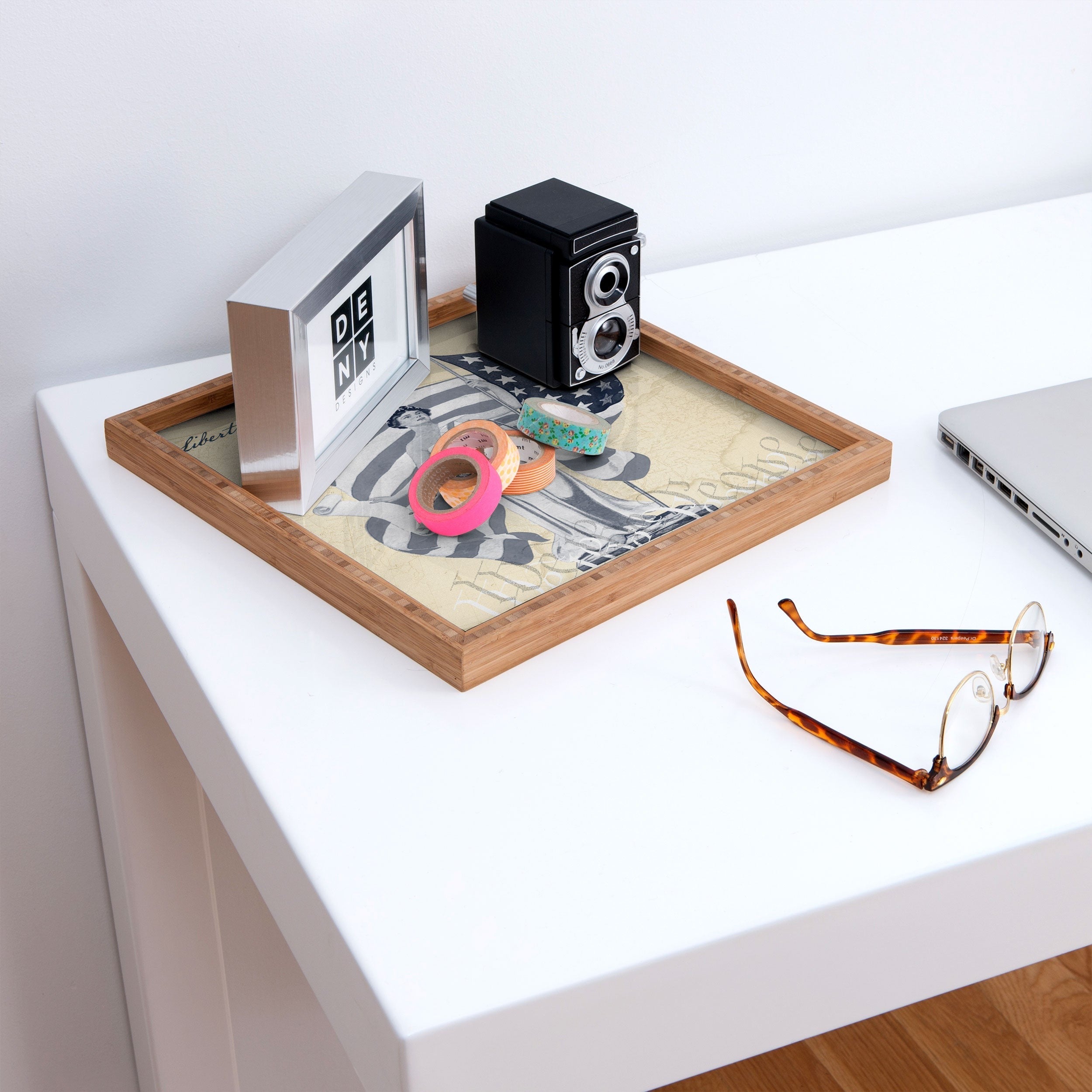 DENY Designs Liberty and Justice Woman Square Tray