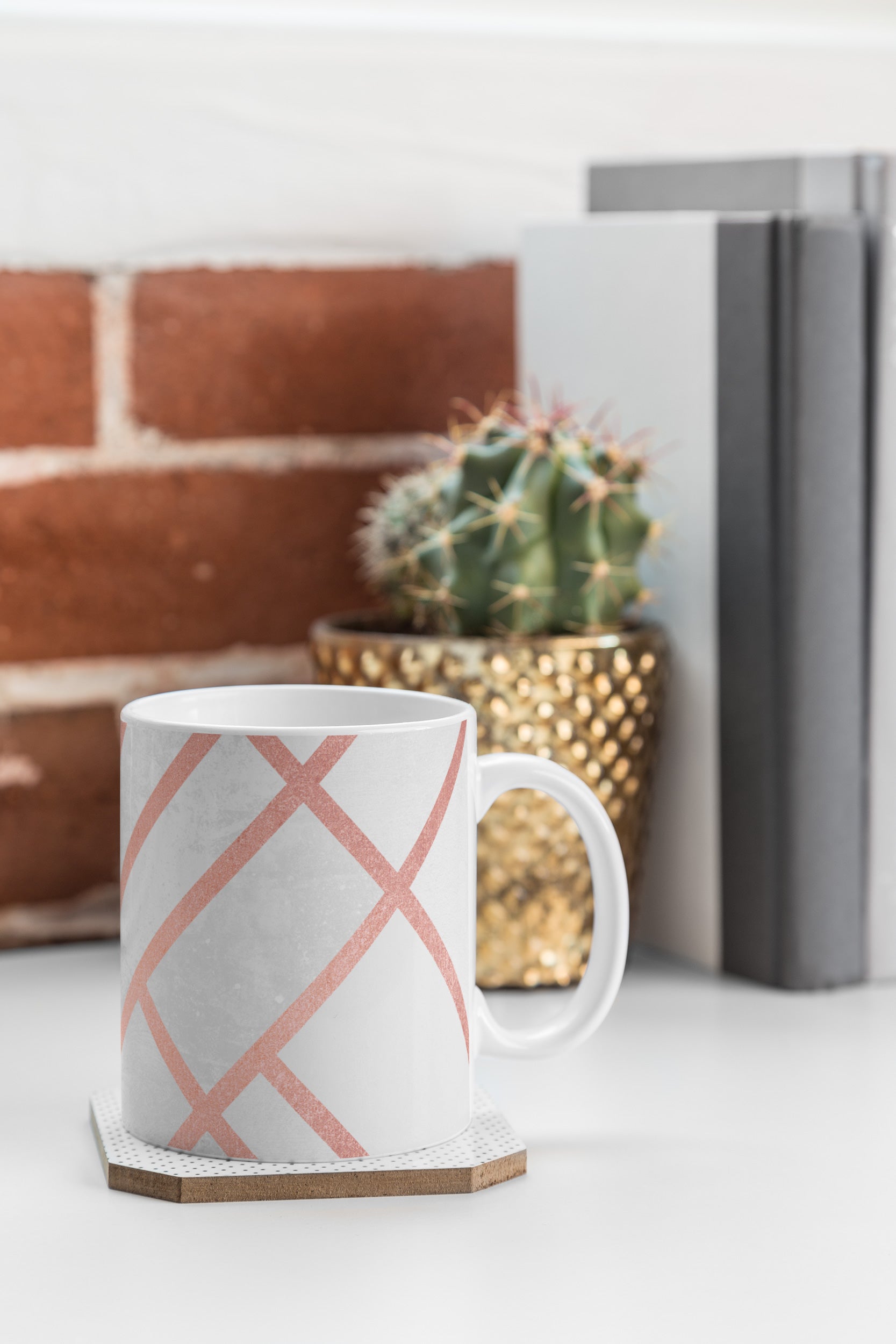Elisabeth Fredriksson Art Deco Rose Gold Coffee Mug