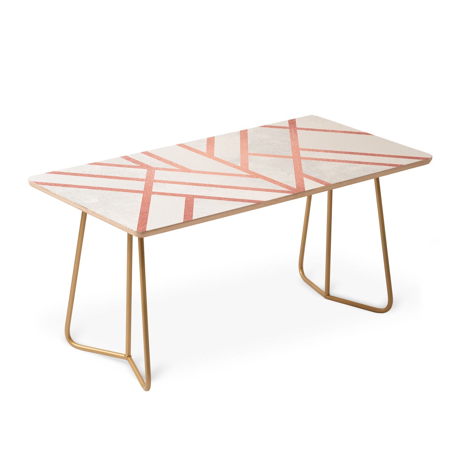 Elisabeth Fredriksson Art Deco Rose Gold Coffee Table