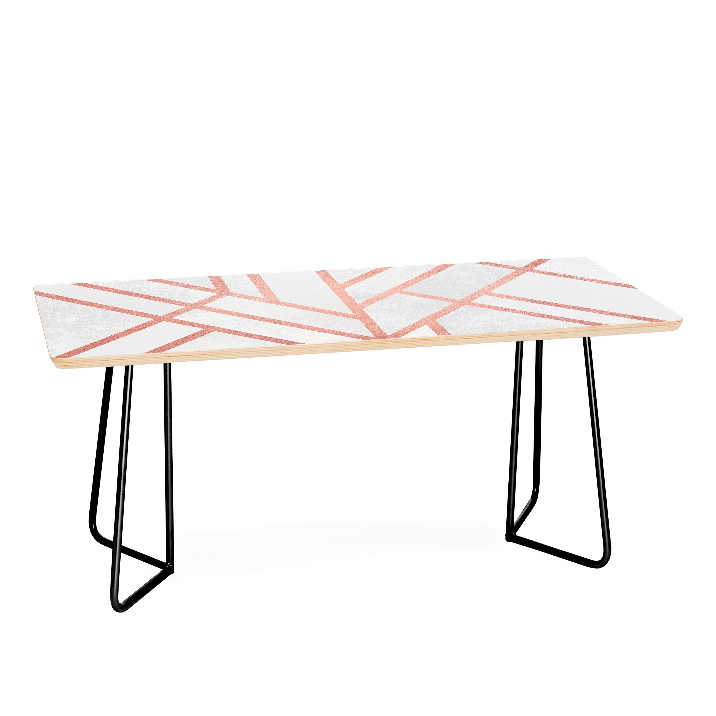 Elisabeth Fredriksson Art Deco Rose Gold Coffee Table