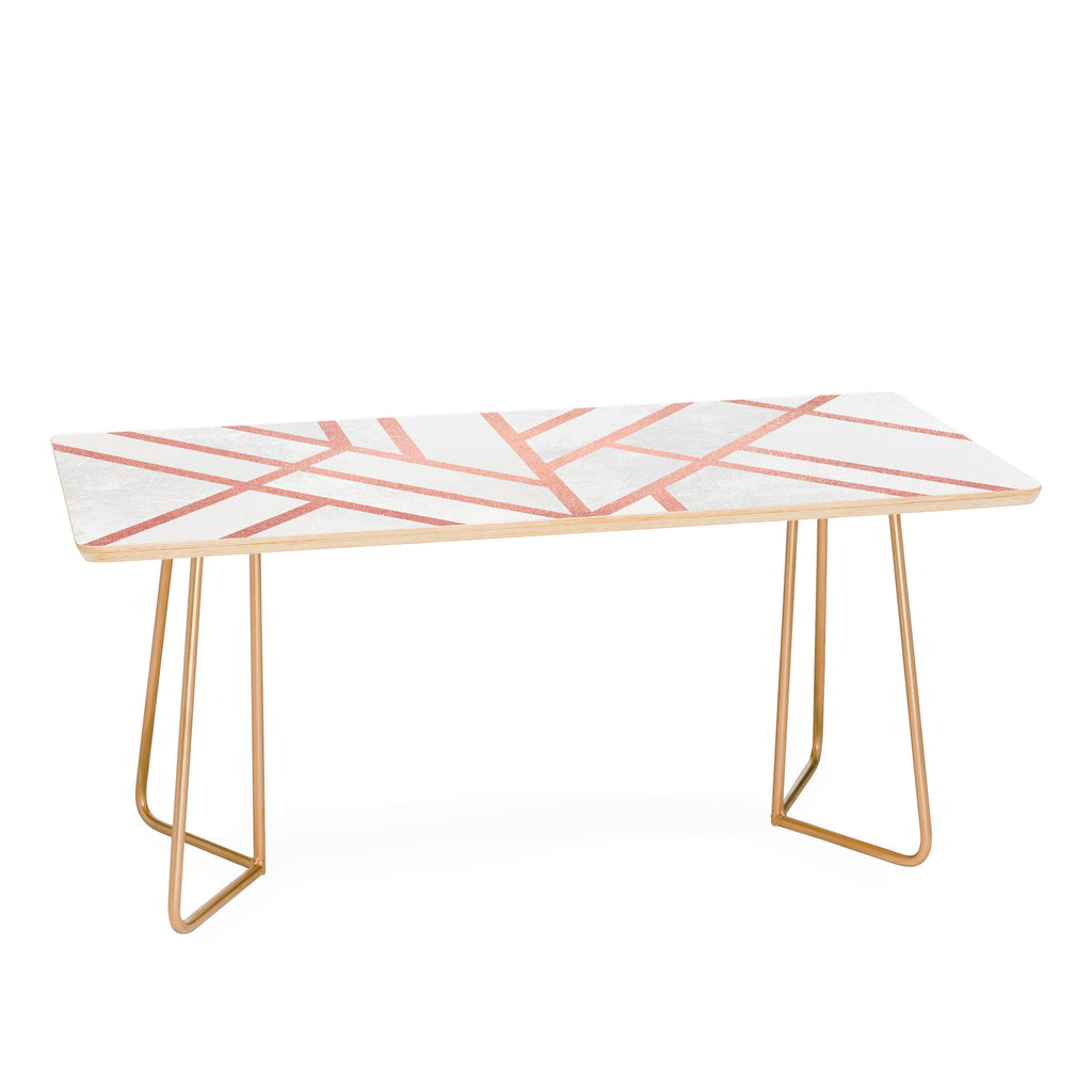 Elisabeth Fredriksson Art Deco Rose Gold Coffee Table