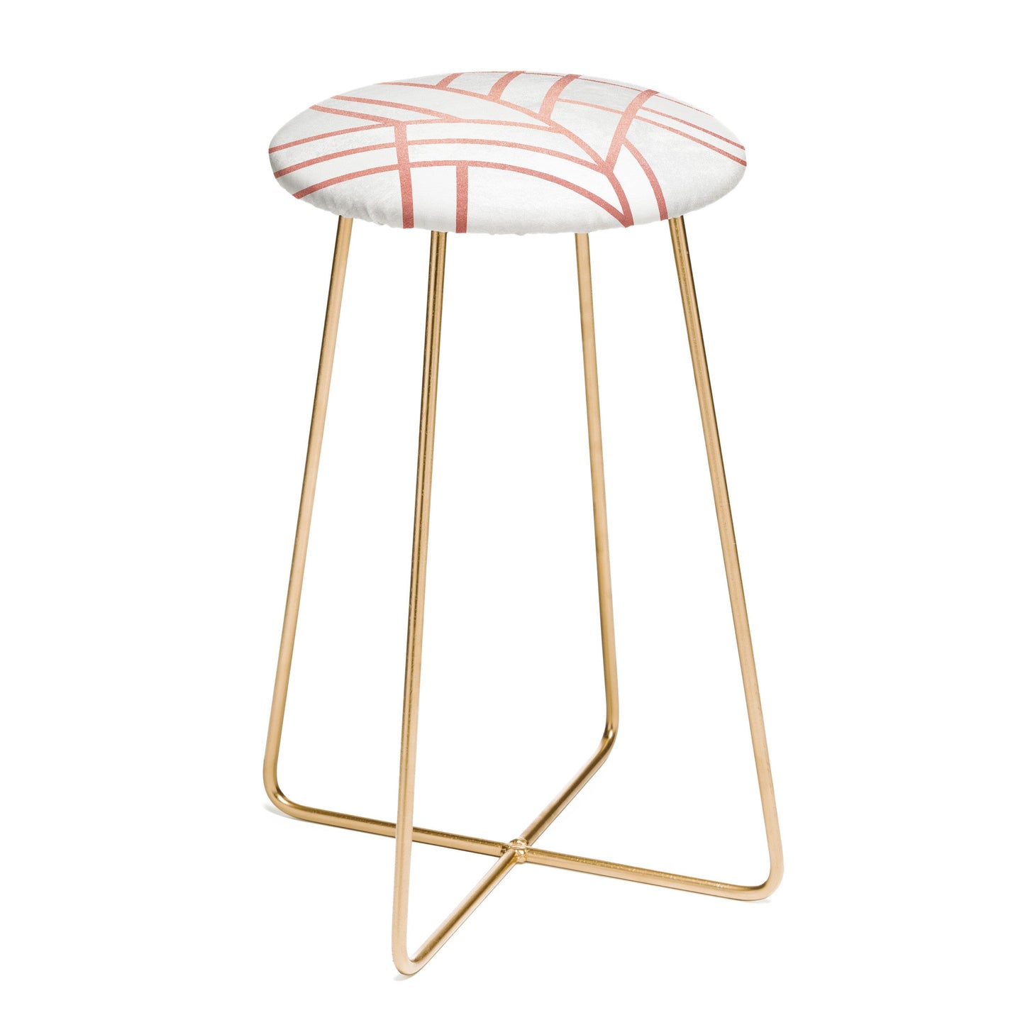 Elisabeth Fredriksson Art Deco Rose Gold Counter Stool
