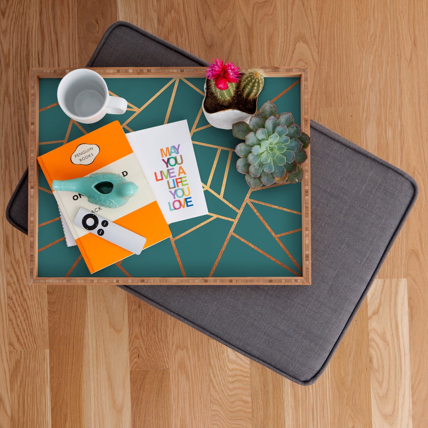 Elisabeth Fredriksson Copper and Teal Rectangular Tray