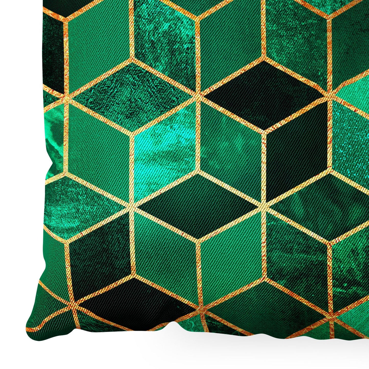 Elisabeth Fredriksson Emerald Cubes Floor Pillow Square