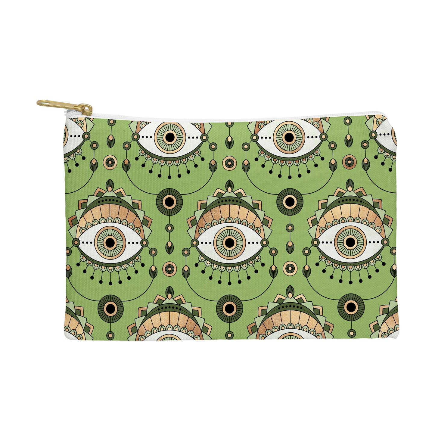 Elisabeth Fredriksson Eye Pattern Green Pouch