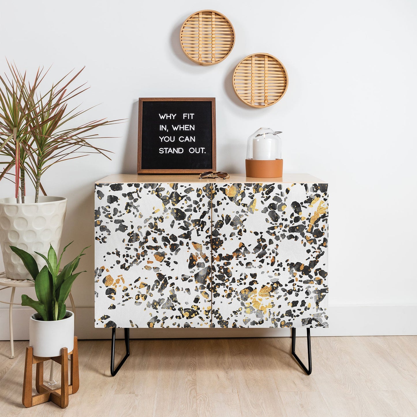 Elisabeth Fredriksson Gold Speckled Terrazzo Credenza