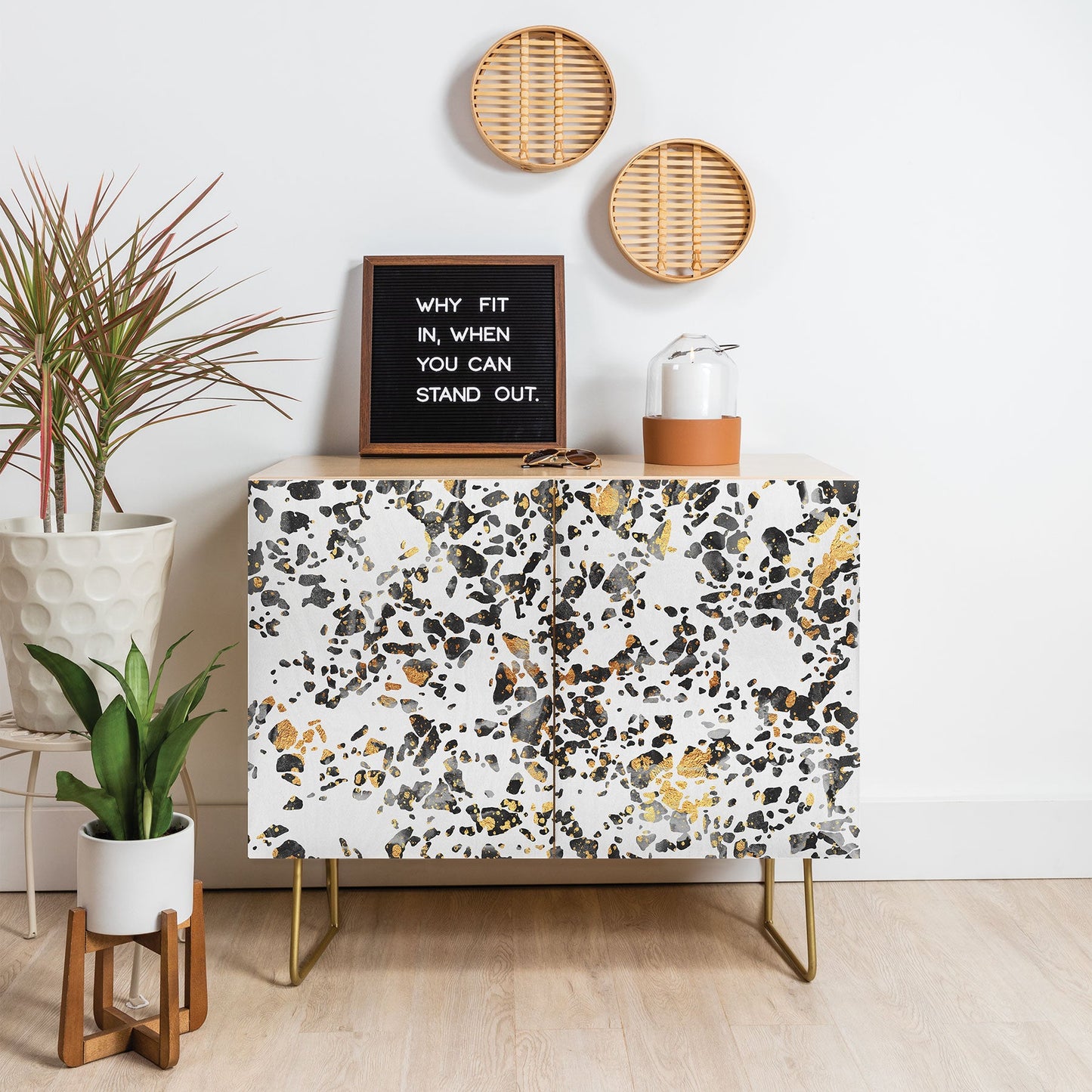 Elisabeth Fredriksson Gold Speckled Terrazzo Credenza