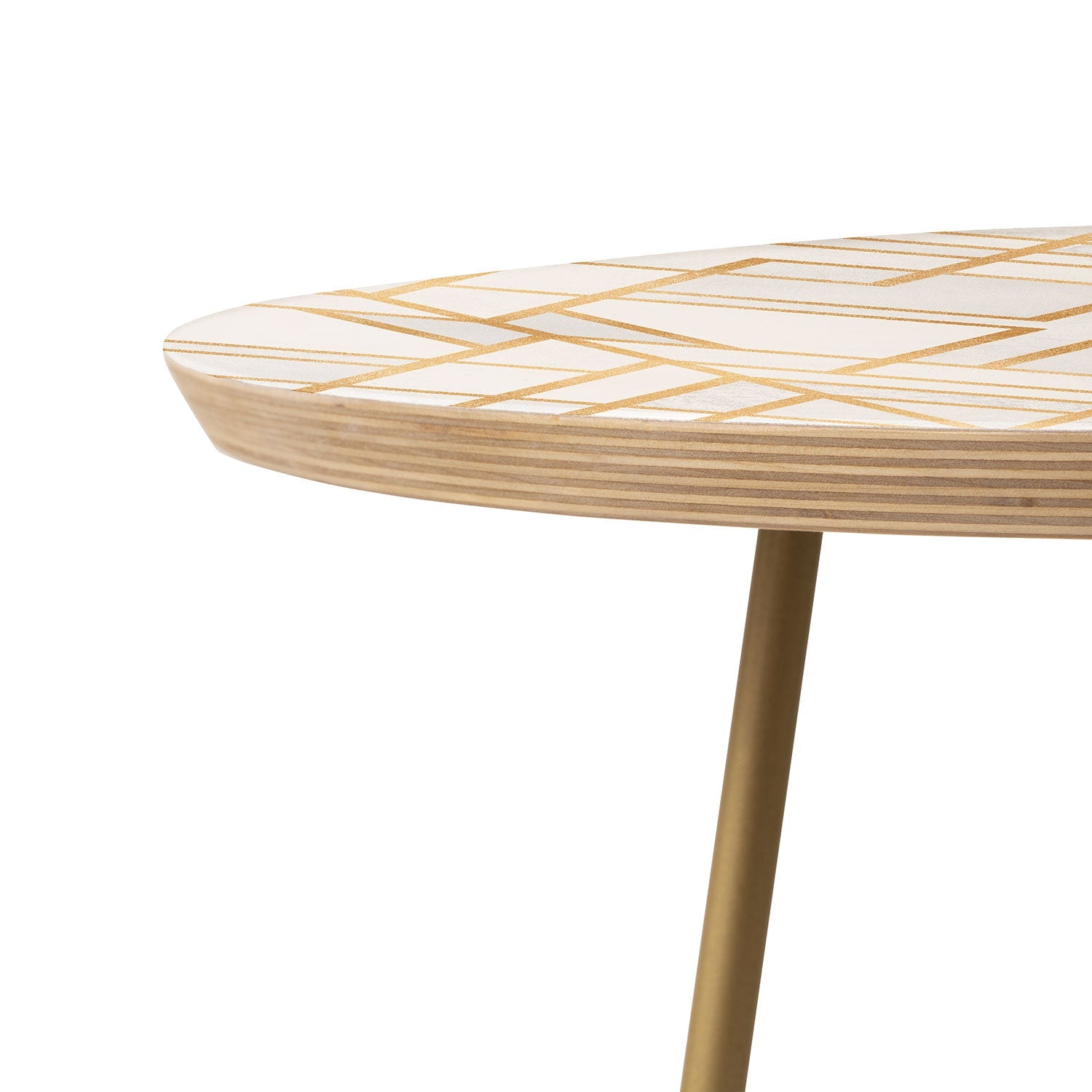 Elisabeth Fredriksson Golden Geo Round Side Table