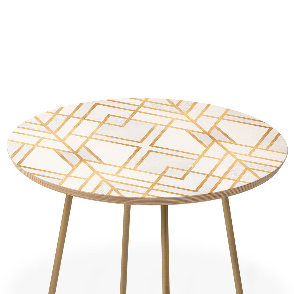 Elisabeth Fredriksson Golden Geo Round Side Table