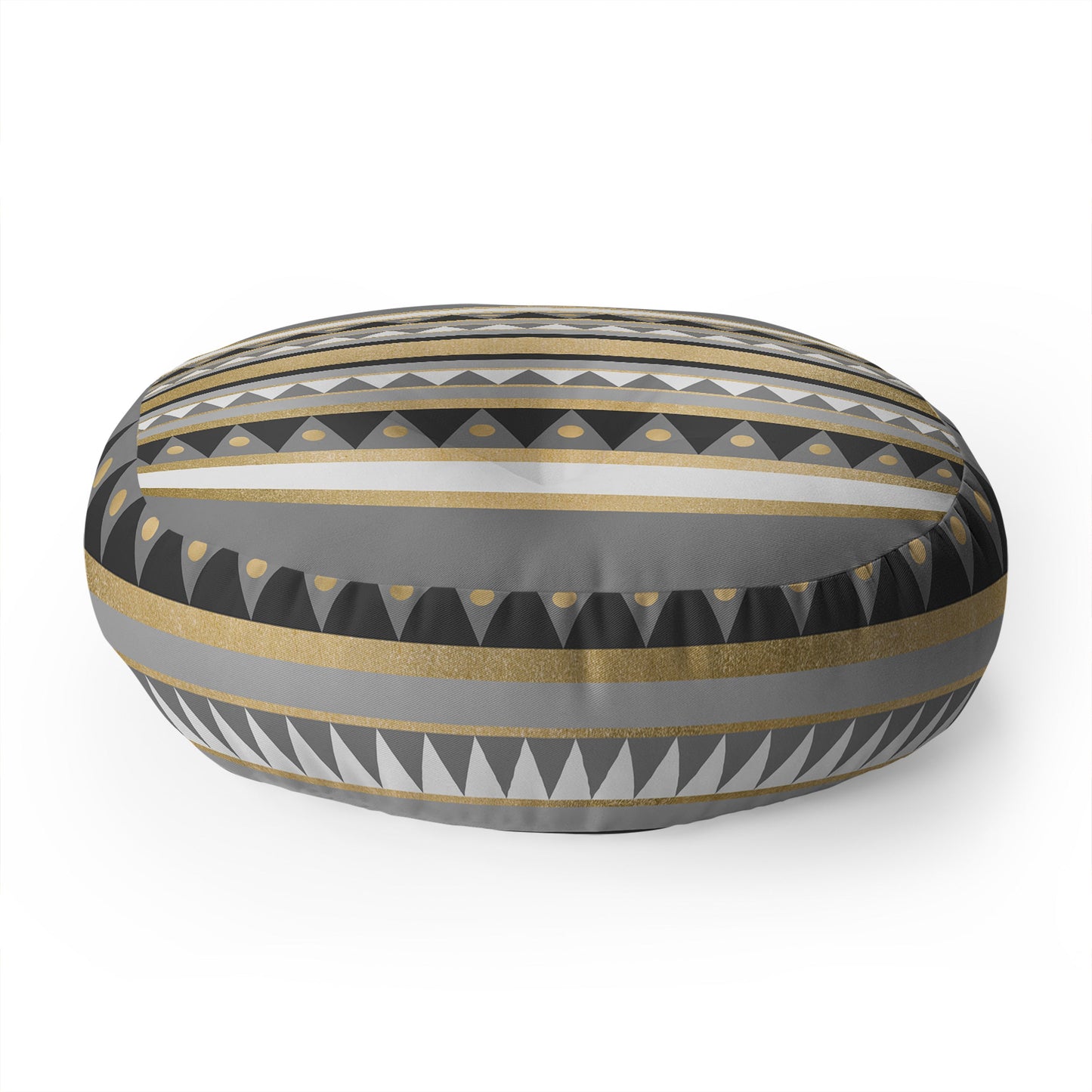 Elisabeth Fredriksson Golden Tribal Floor Pillow Round