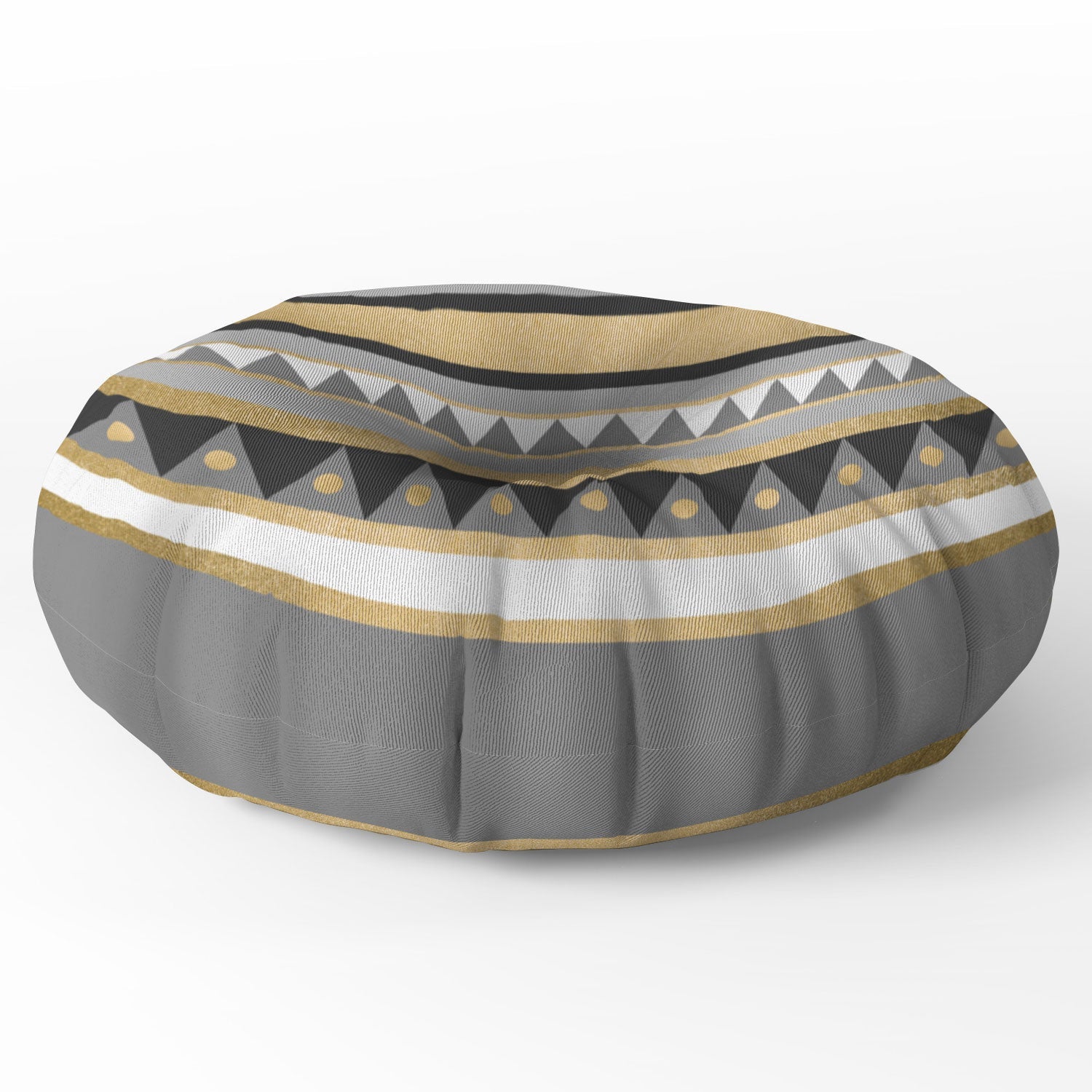 Elisabeth Fredriksson Golden Tribal Floor Pillow Round