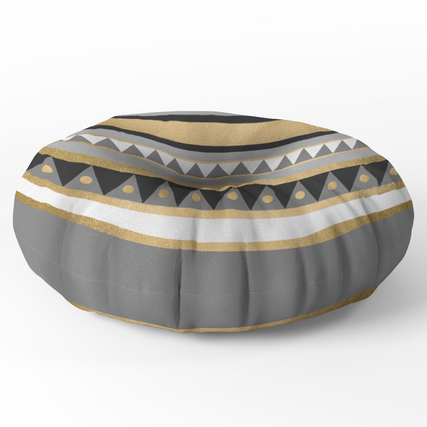 Elisabeth Fredriksson Golden Tribal Floor Pillow Round