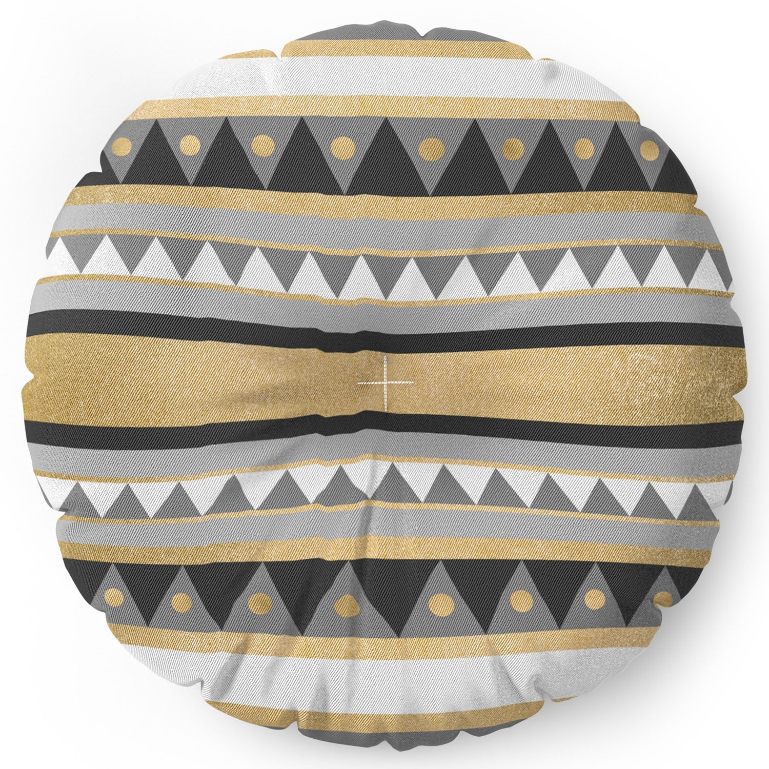 Elisabeth Fredriksson Golden Tribal Floor Pillow Round