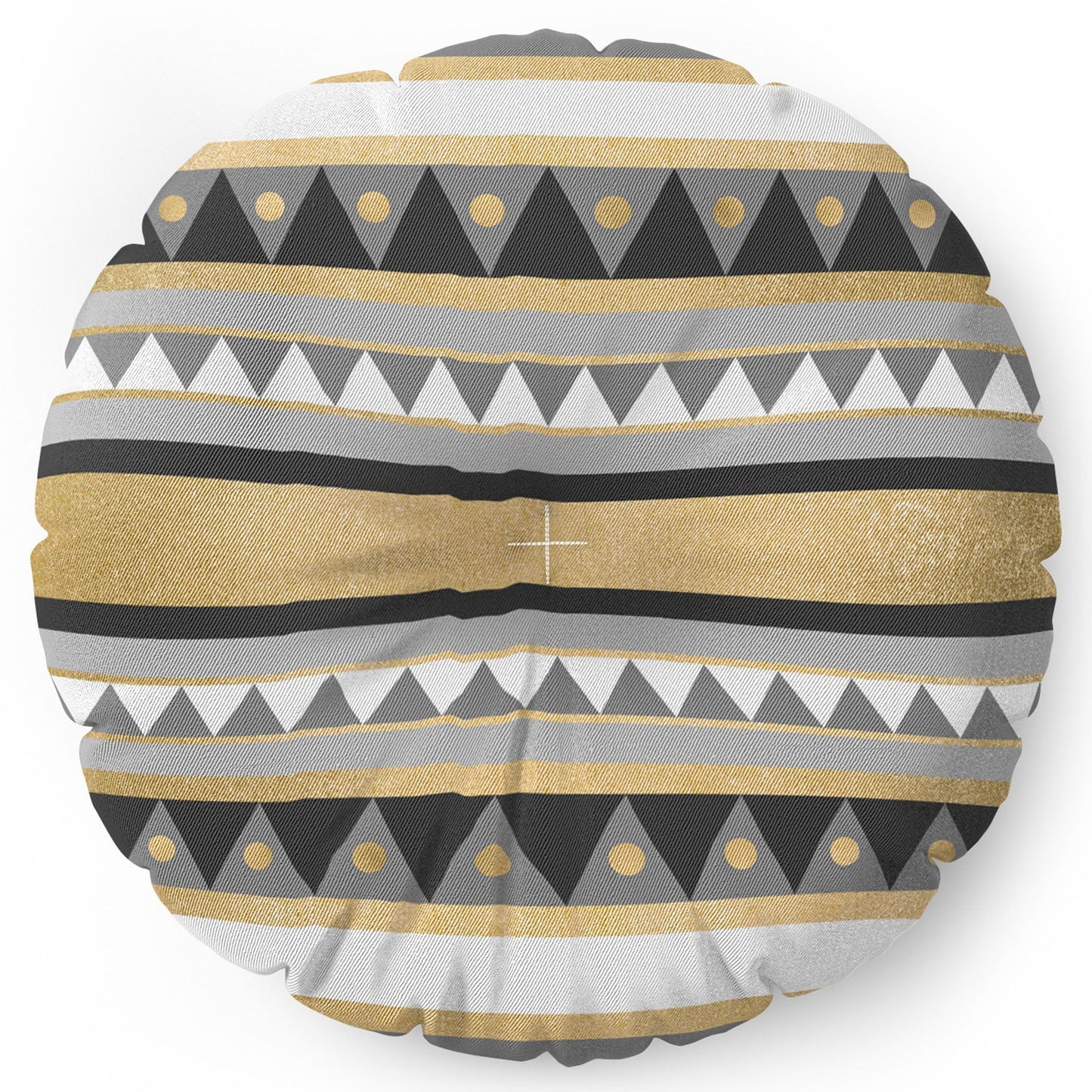 Elisabeth Fredriksson Golden Tribal Floor Pillow Round