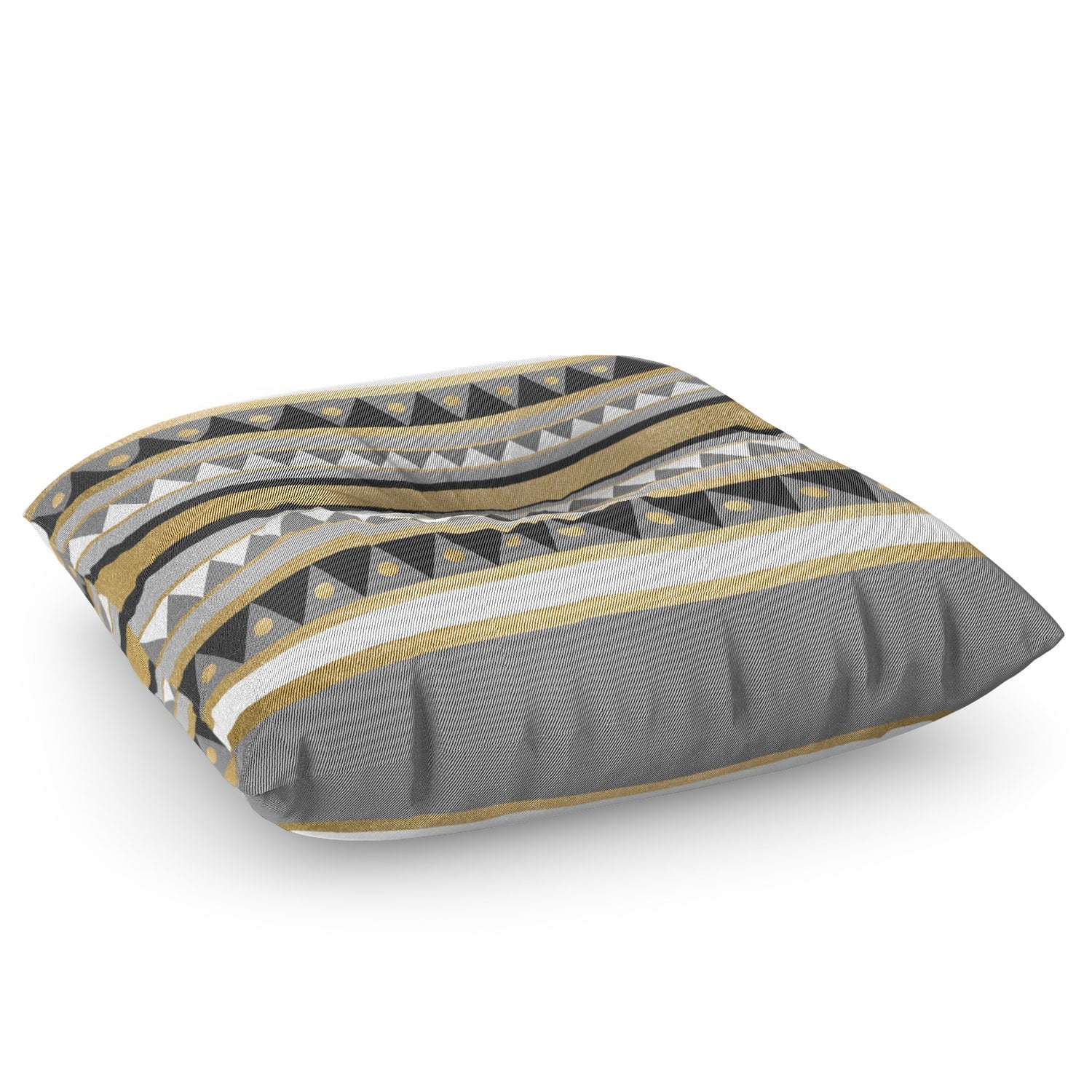Elisabeth Fredriksson Golden Tribal Floor Pillow Square