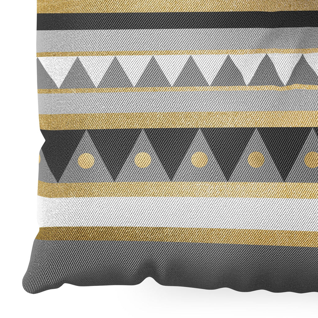 Elisabeth Fredriksson Golden Tribal Floor Pillow Square