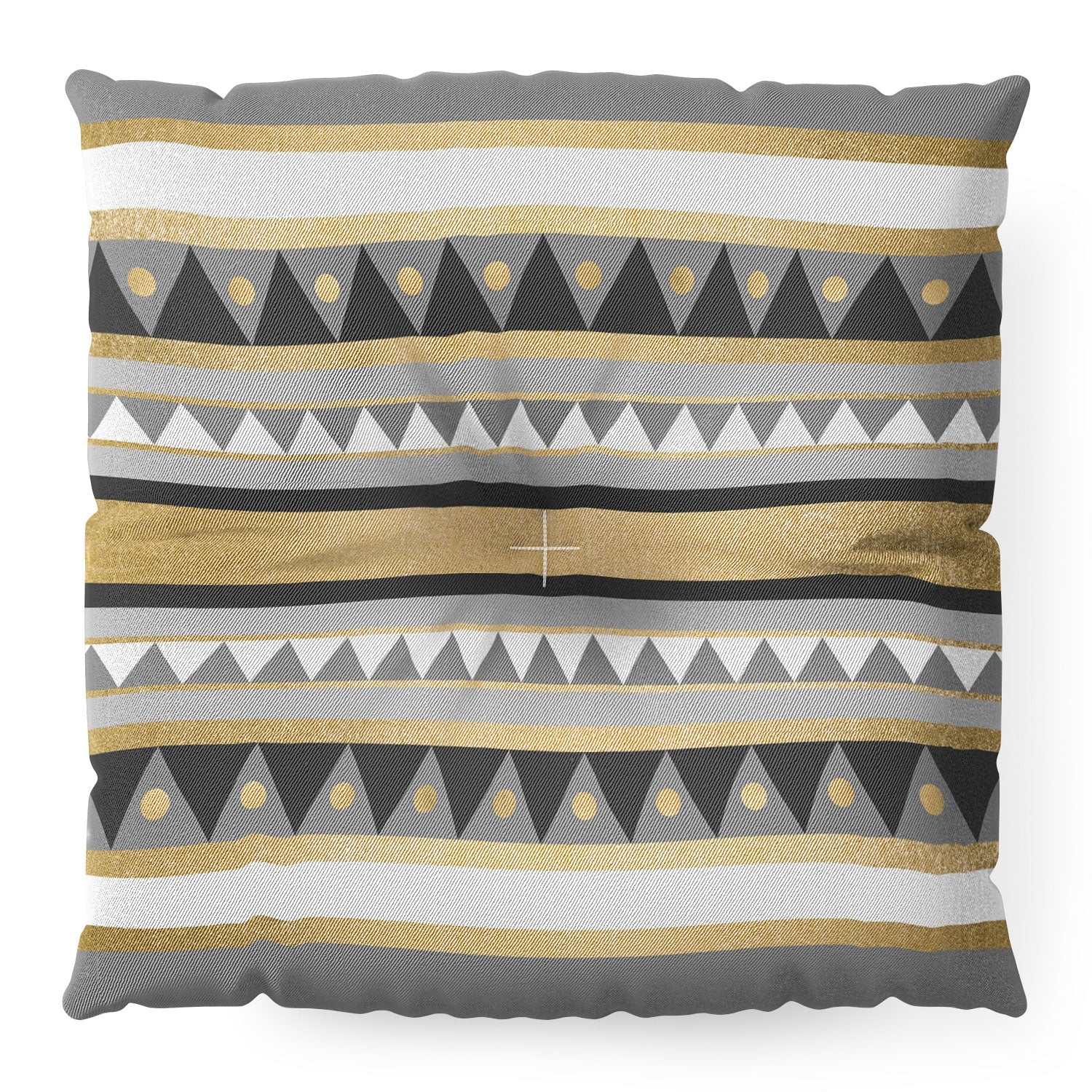 Elisabeth Fredriksson Golden Tribal Floor Pillow Square