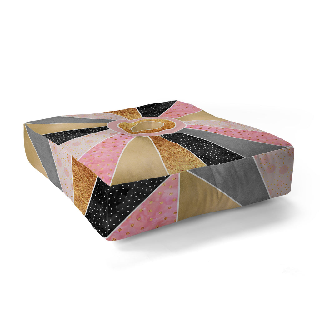 Elisabeth Fredriksson Happy Sunshine Floor Pillow Square