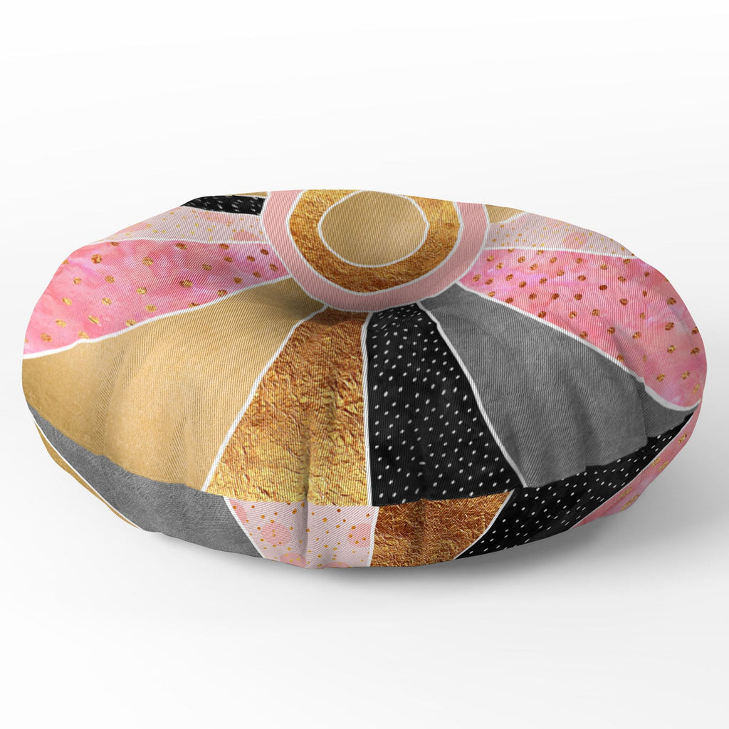 Elisabeth Fredriksson Happy Sunshine Floor Pillow Round